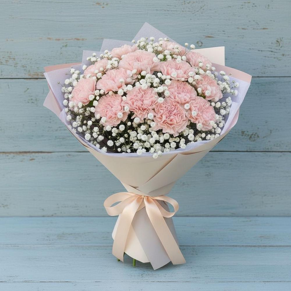 Букет цветов из: Гвоздики в Новобейсугской