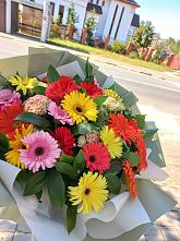 Букет цветов из:  Герберы #REPLACE_PRED# Новобейсугской