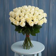 Букет 51 Белая роза Эдлесс Лав #REPLACE_PRED# Новобейсугской