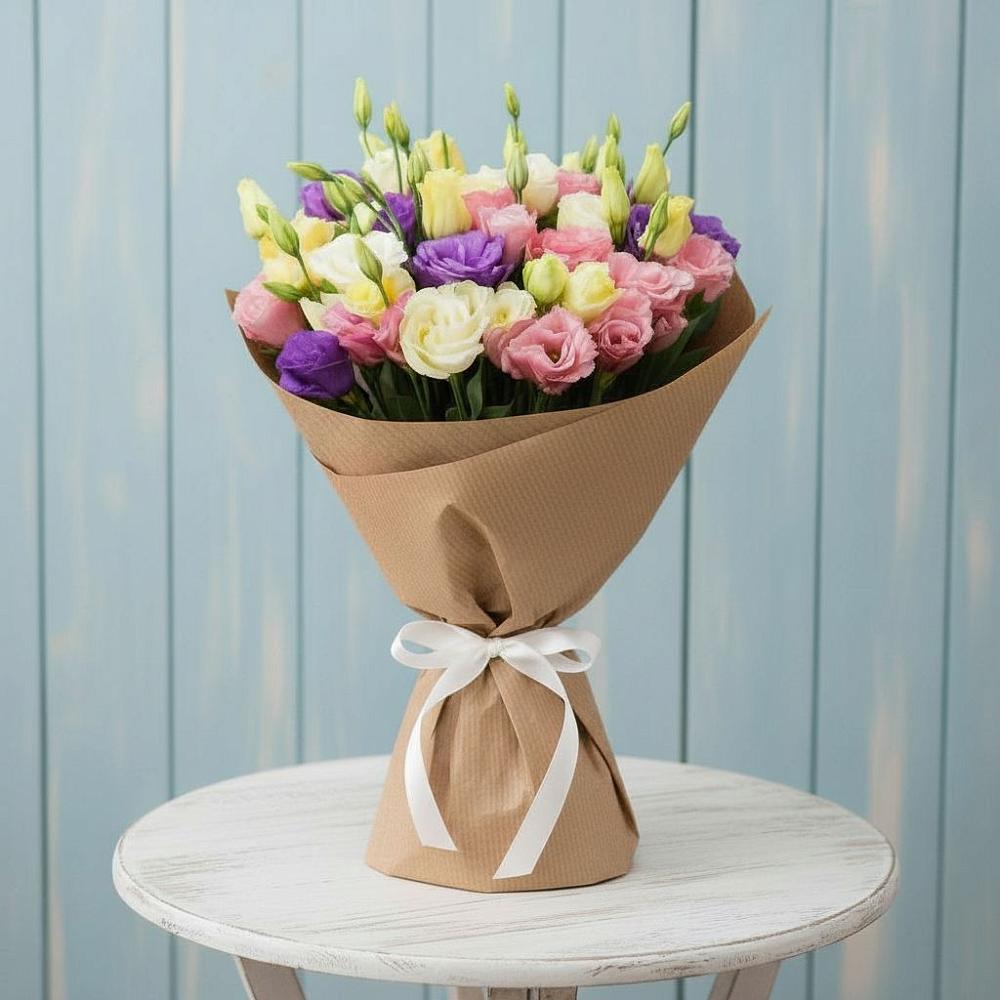 Букет цветов из: Лизиантусы в Новобейсугской