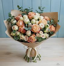 Букет цветов из:  Альстромерии и Розы #REPLACE_PRED# Новобейсугской